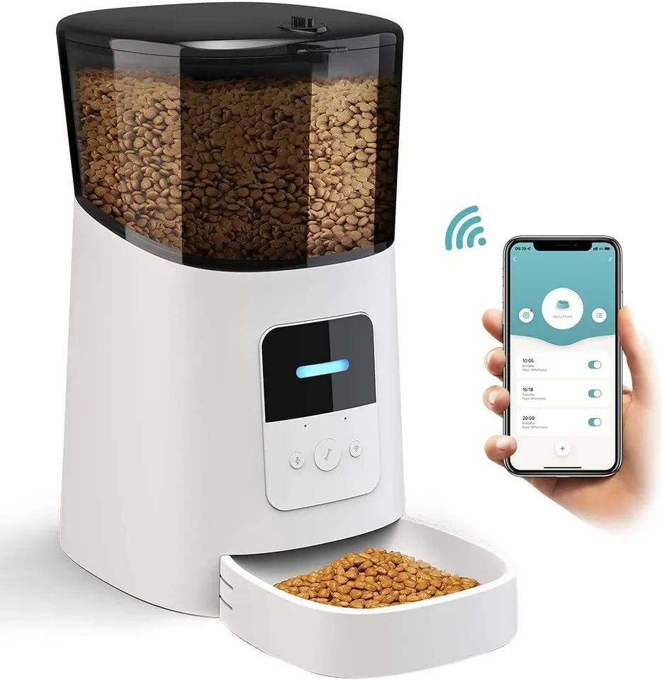 Buy Wholesale China Petdom Pet 6l Smart Cat Feeder Wifi Mobile Phone