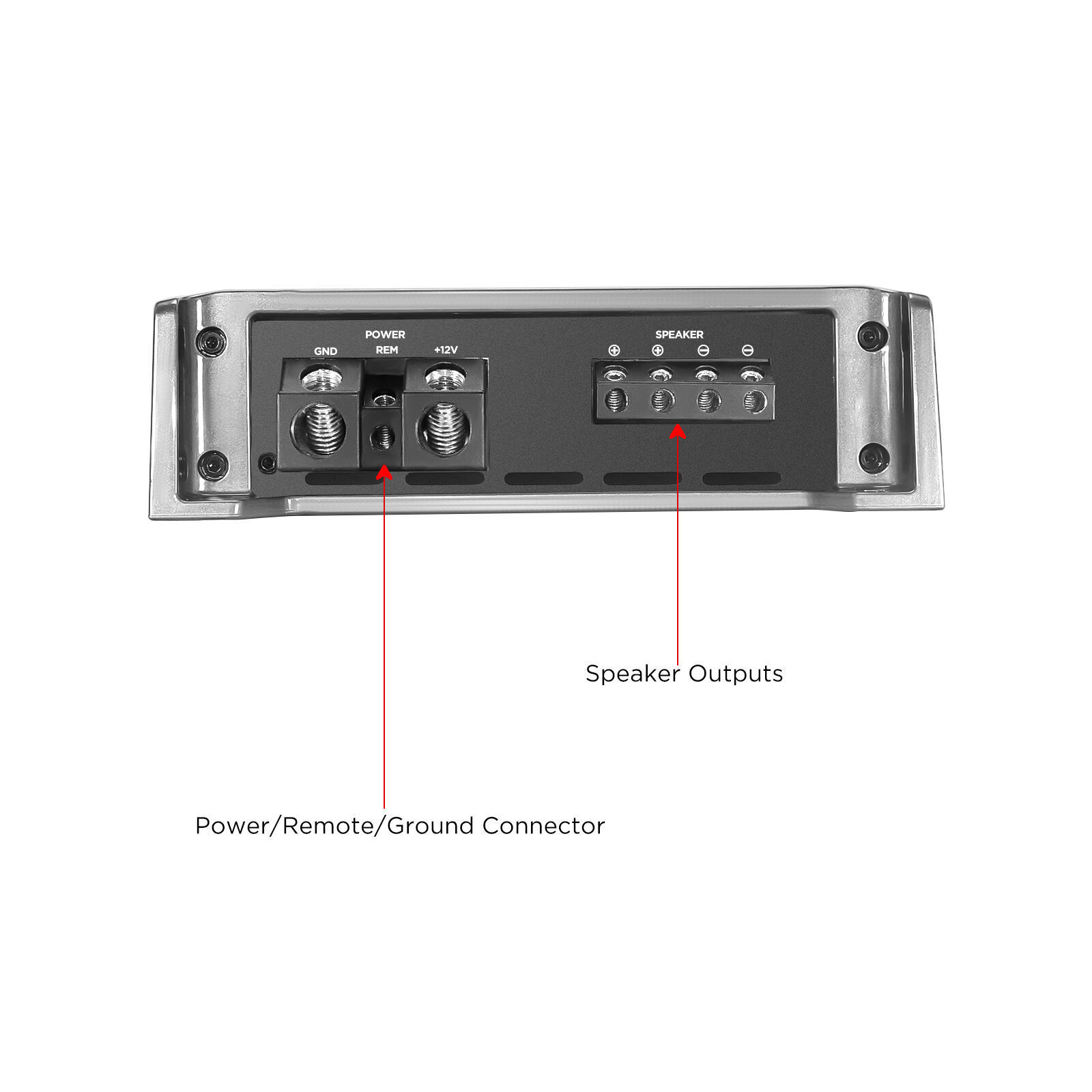 RECOIL RED2500.1 Mono Amplifier – 5000 Watts Class-D Car Audio Subwoofer Amp