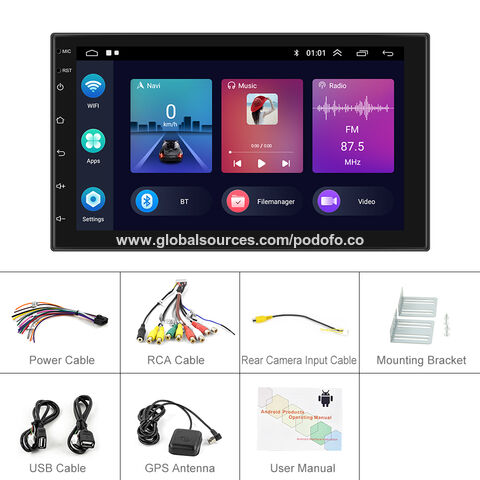Podofo 1 Din Autoradio mit Apple Carplay und Android Auto 9 Zoll Single Din  Autoradio mit Bildschirm Auto Radio mit Bluetooth/FM