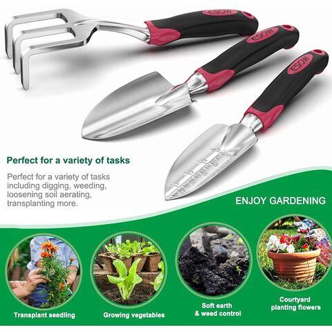  Garden Guru Transplanter Trowel Shovel - Stainless Steel -  Rust Resistant - Ergonomic Grip - Perfect Hand Shovel Tool for Gardening  Weeding Transplanting and Digging in Garden Beds : Patio, Lawn & Garden