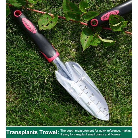 Ensemble d'outils de jardinage, 3 pièces, outil à main de jardinage robuste  en fonte d'aluminium avec poignée ergonomique caoutchoutée antidérapante