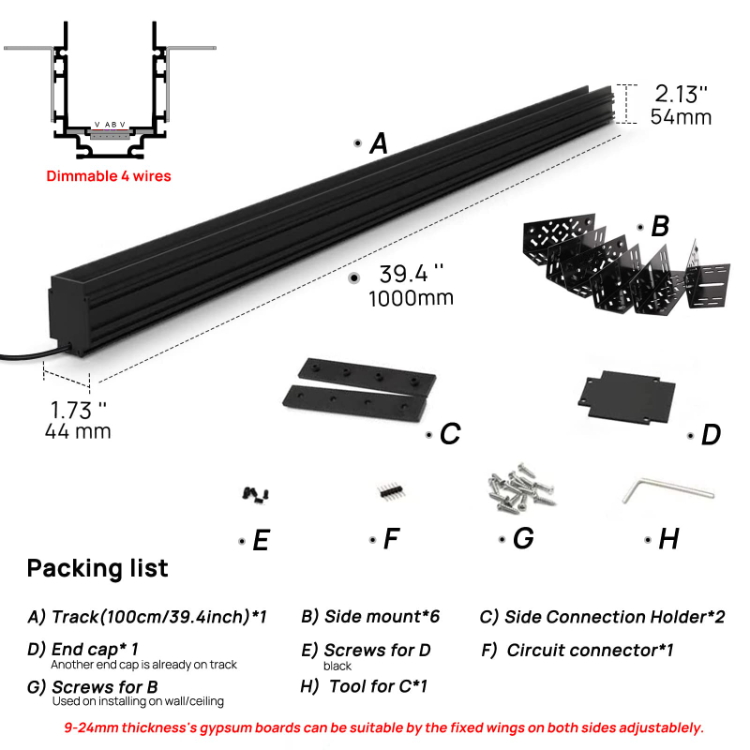 Scon Led Magnetic Tracks Lights System Indoor Lighting Ceiling Wall ...