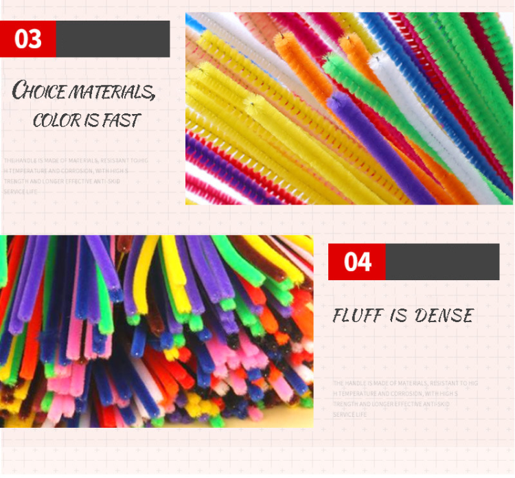 6mm Glitter Twisted Chenille Stem/tinsel Twisted Pipe Cleaner