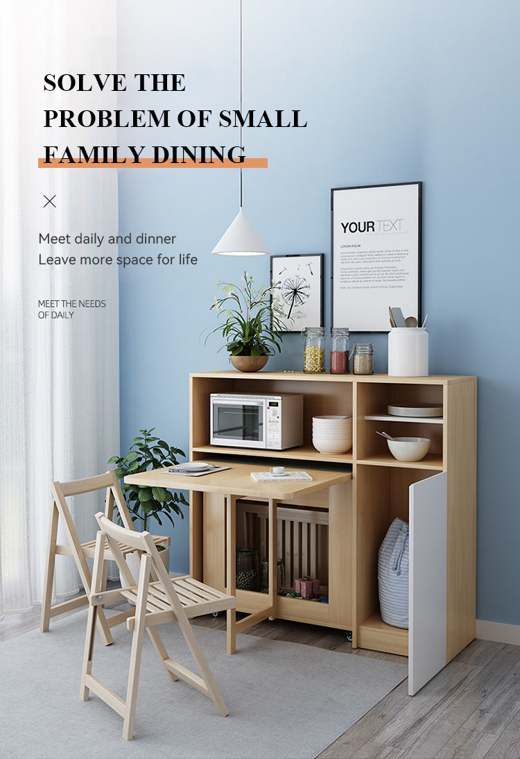 Durable Space Saving Furniture Dining Table Folding Wall Foldable ...