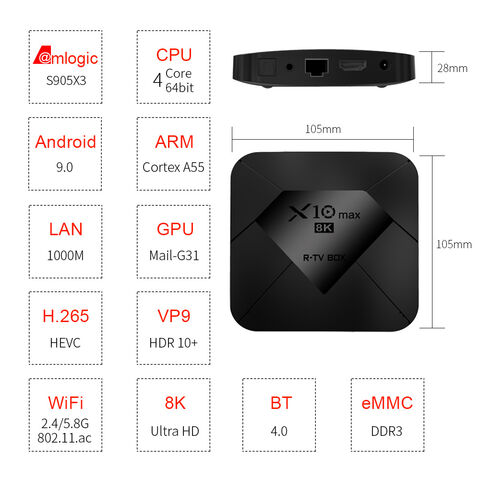 Vente à chaud 5g WiFi Android TV Box fonction support IPTV Décodeur - Chine  Décodeur TV Internet, décodeur TV