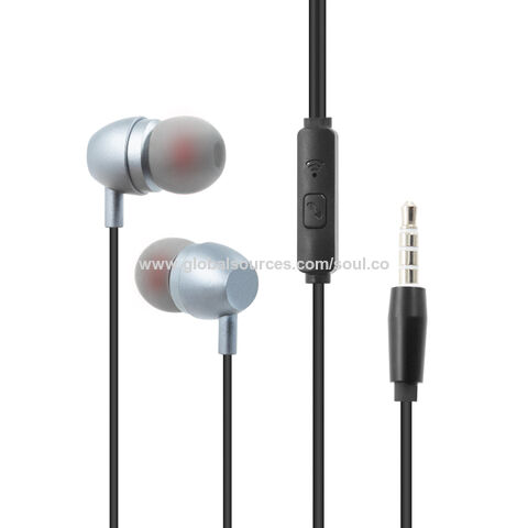 Auriculares deportivos estéreo con cable y micrófono de gran venta; Audífonos con cable y conector de 3.5 mm para móviles