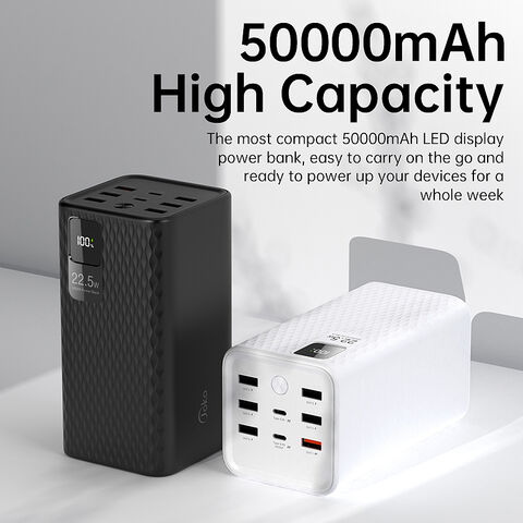 Buy Wholesale China Konfulon Outdoor High Capacity 50000mah Power Bank Usb  22.5w Super Big Led Light With Digital Led Battery Power Display & Power  Bank 50000mah at USD 16.18