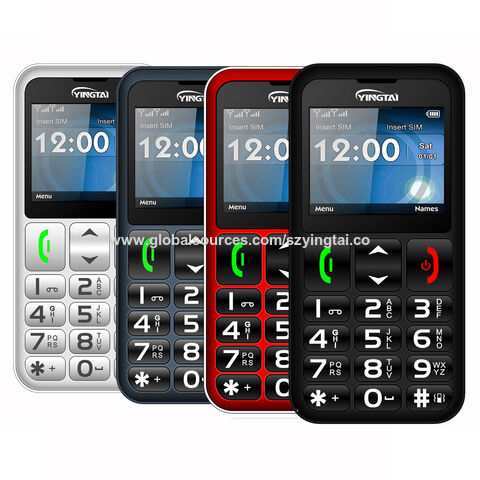 Teléfonos móviles para ancianos teléfonos móviles para personas mayores con  sos Button Botón grande Teléfono móvil
