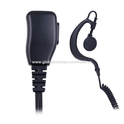 Auricular de oído 3.5mm G Forma Escuchar solo auricular Auriculares para  radio Micrófono de altavoz para Walkie-talkie