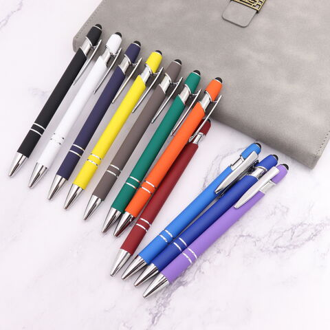 Bolígrafo de punta redonda en oferta, bolígrafo barato con agarre, bolígrafos roller, regalo promocional, bolígrafo con logotipo personalizado
