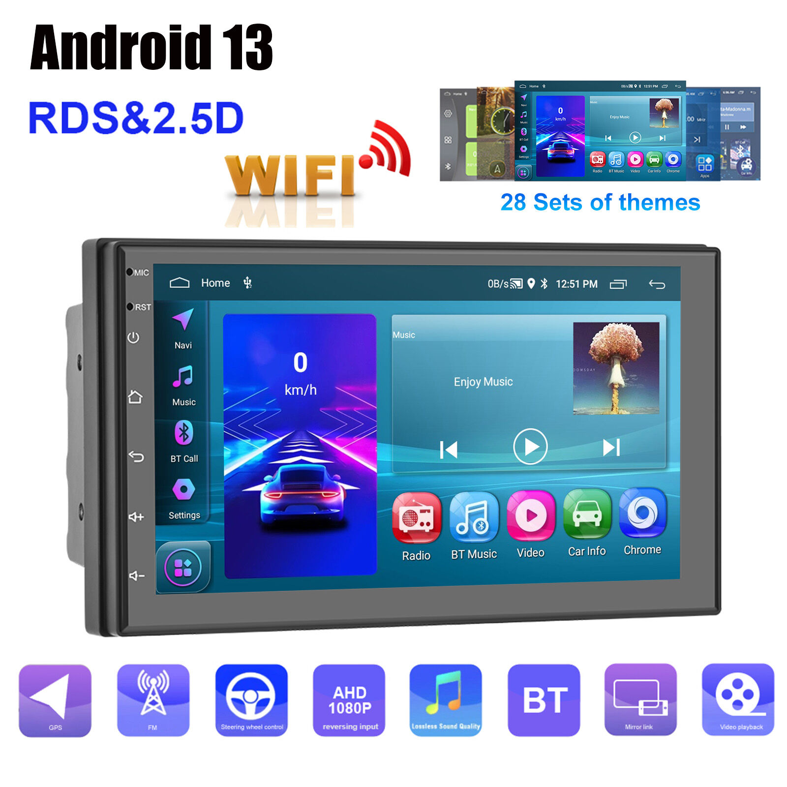 Universal 1 DIN Android 10 Radio para coche autoradio 7' retráctil Pantalla  táctil GPS WiFi Bt FM RDS Aux Stereo Auto Radio - China Car MP5 Player, 7  pulgadas MP5