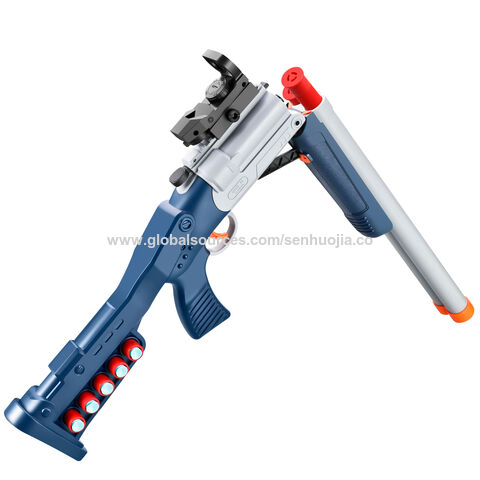 Juguete de escopeta de doble barril con proyectiles de expulsión y 90  dardos de bala suave, pistola de espuma de juguete con alcance para niños