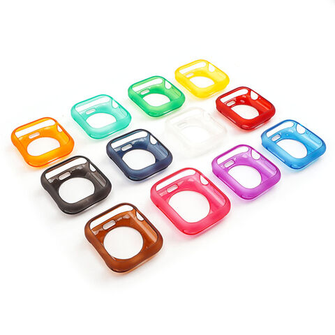 Venta al por mayor 2 en 1 Correa de TPU transparente + Funda para iWatch 38mm 40mm 42mm 44mm - Bandas de Reloj al por mayor