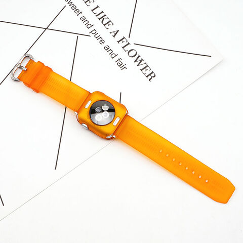 Venta al por mayor 2 en 1 Correa de TPU transparente + Funda para iWatch 38mm 40mm 42mm 44mm - Bandas de Reloj al por mayor