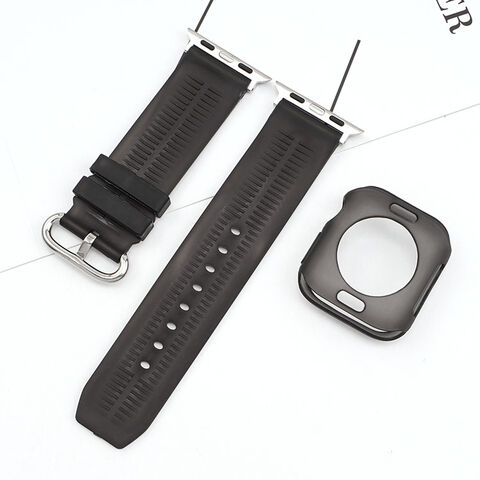 Venta al por mayor 2 en 1 Correa de TPU transparente + Funda para iWatch 38mm 40mm 42mm 44mm - Bandas de Reloj al por mayor