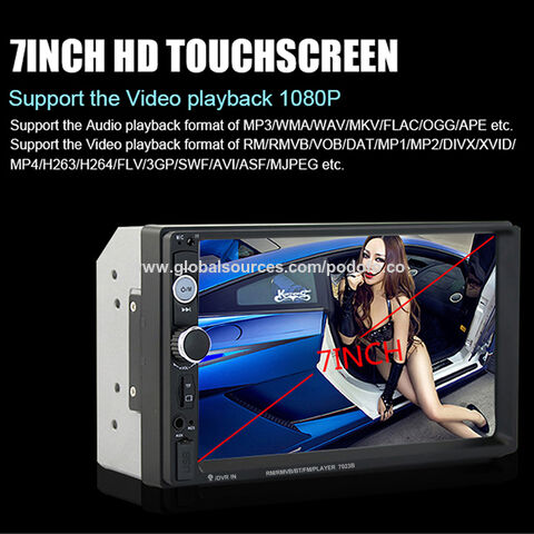 Autoradio DIVX DVD MP3 USB SD IPOD RDS Bluetooth écran 7 pouces HD motorisé