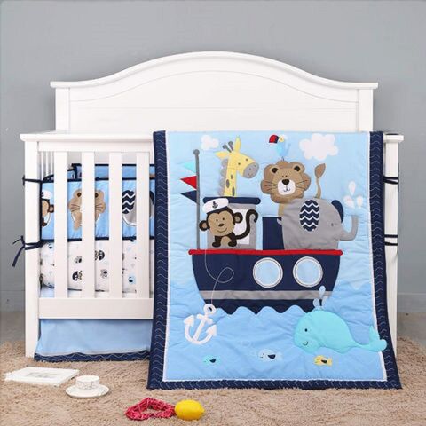 Baby blue outlet cot bedding sets