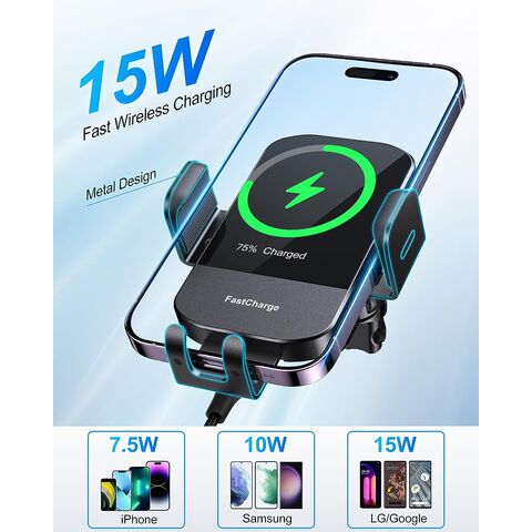 30W Wireless Car Charger Automatic Clamping Phone Holder For iPhone 14 13  12 Pro