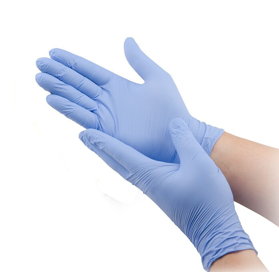 Guantes desechables de nitrilo para examen, 3 mil, color azul, guantes de  nitrilo desechables sin látex, guantes médicos, guantes de limpieza,  guantes