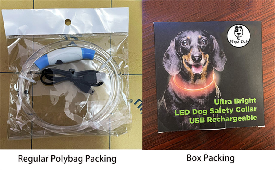 Custom Pet Supplies Led Dog Collar Luminous Soft Neck Collar Round Tube