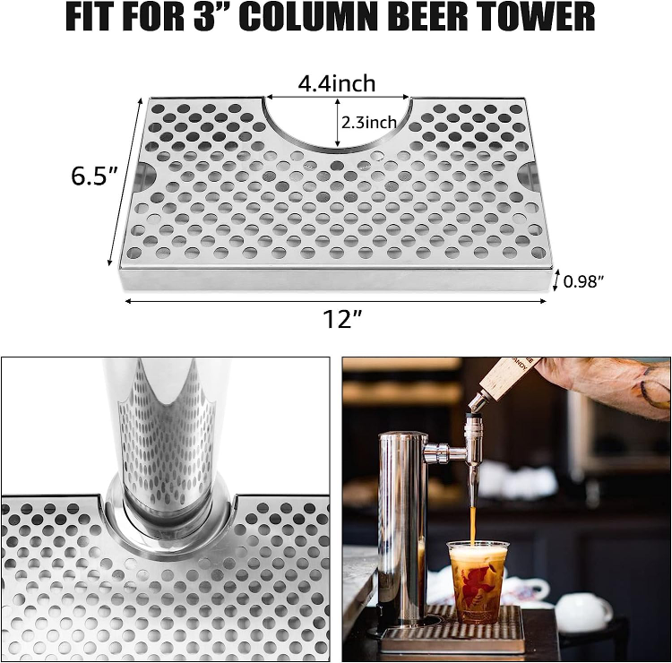 Buy Wholesale China Stainless Steel Kegerator Beer Drip Trays Premium