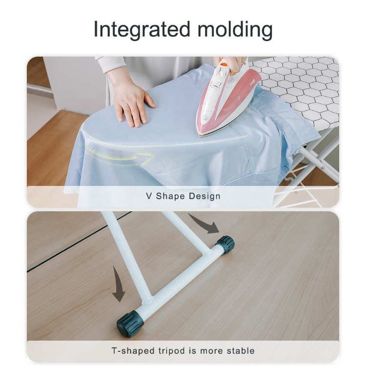 Baoyouni White Portable Adjustable Ironing Board Folding Iron Clothes ...