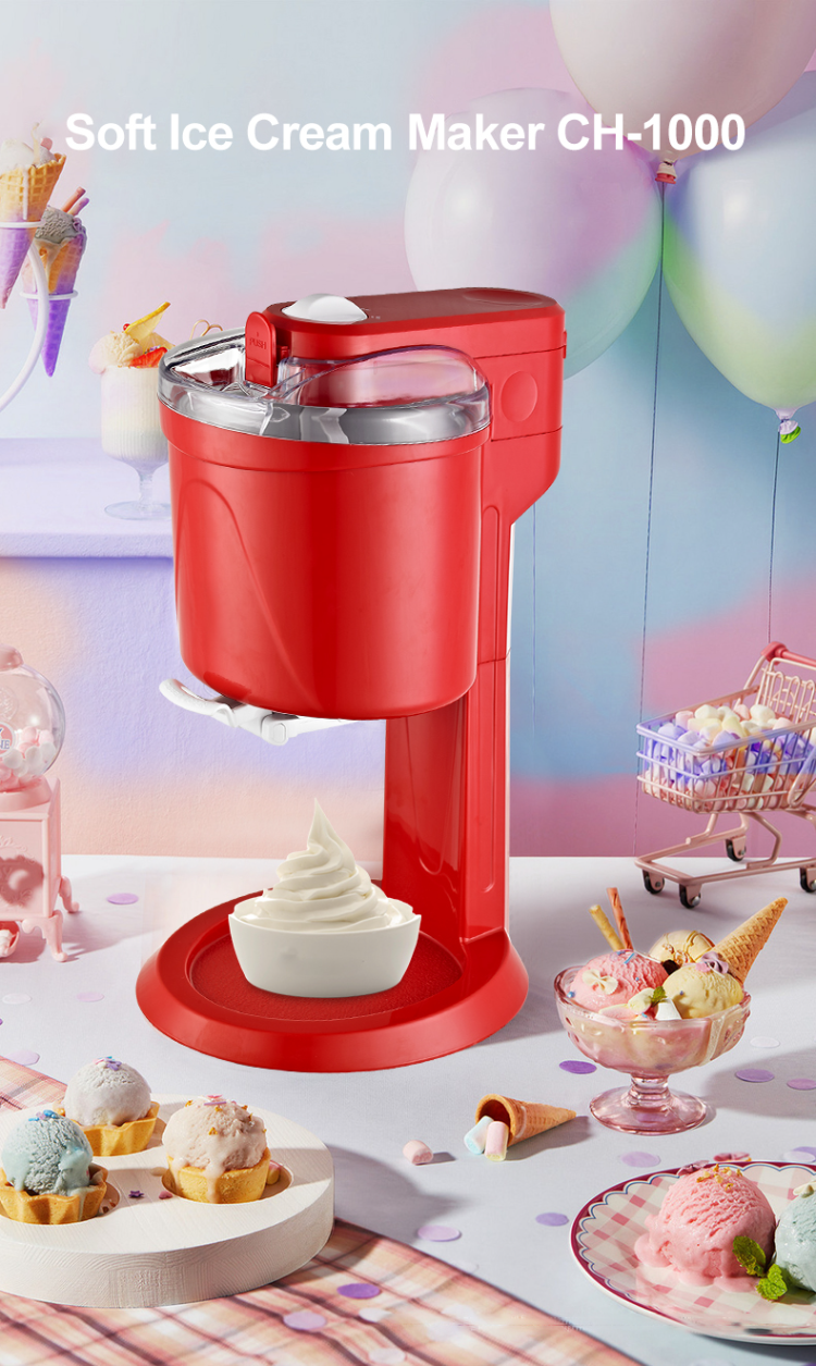 220V/20W Ice Cream Machine Fully Automatic 1L High-capacity Mini