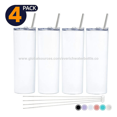 Sublimation Tumblers Bulk 8 Pack 20 Oz Skinny,Stainless Steel Double Wall  Insula