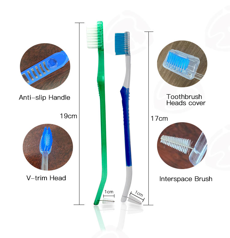 Different Models Dental End Tuft V Shaped Orthodontic Toothbrush With ...