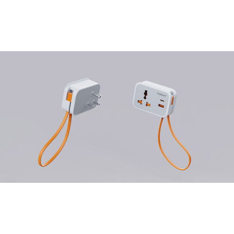 Acheter TESSAN FR vers prise ue multiprise avec 2 Ports USB, 1 USB C et 3  prises françaises, adaptateur d'alimentation multiprise avec Protection  contre les surcharges