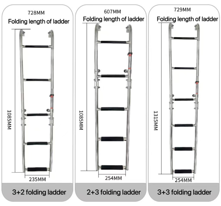 4 Steps Swimming Ladder, Swimming Ladder, Boat Pool Ladder, 316 Stainless Steel Ladder, Swimming Pool Telescopic - View #10