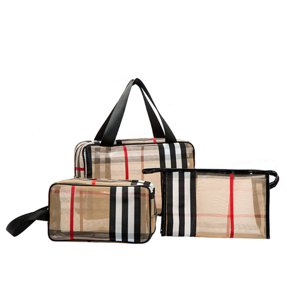 Buy Wholesale China Fashion Pvc Bag Makeup Pouches Travel Stripes Cosmetic  Bag Multifunction Storage Bag Plaid Toiletry Bag For Women & Cosmetic at  USD 1.1
