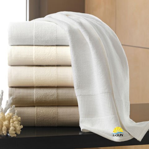 100% Cotton Square Mini White Face Towels for Hotel or Airline