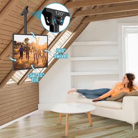 MOUNTUP Soporte de pared inclinable para la mayoría de televisores de 37 a  82 pulgadas, soporte de TV de montaje en pared con ajuste de nivel para