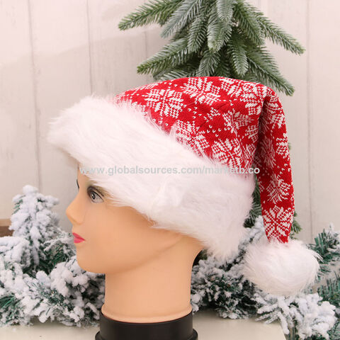 Purple and white santa clearance hat