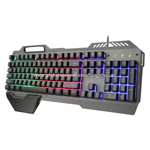 Clavier Gamer PC RGB Filaire USB 104 Touches avec Repose-Poignets pour Joueur