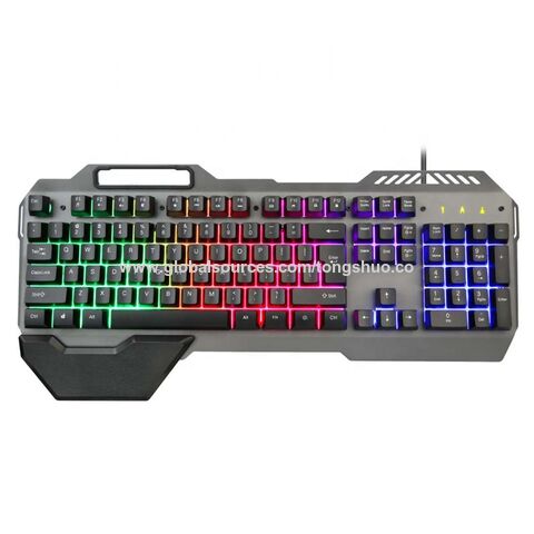 Clavier Gamer PC RGB Filaire USB 104 Touches avec Repose-Poignets pour Joueur
