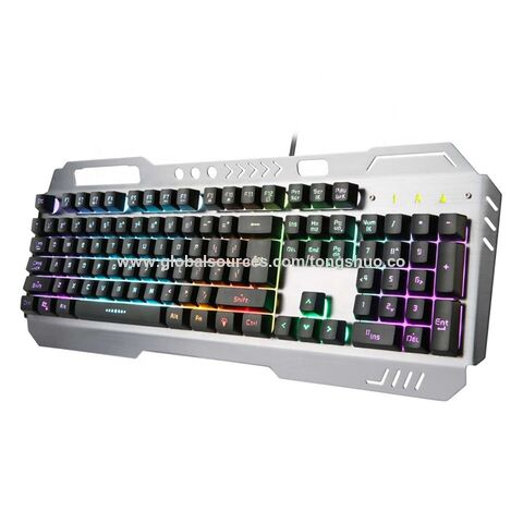 Clavier Gamer PC RGB Filaire USB 104 Touches avec Repose-Poignets pour Joueur