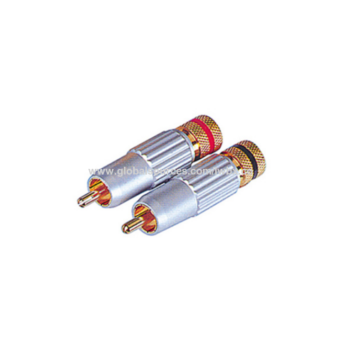 Conector de Audio RCA Metálico, Enchufe Dorado para Audio