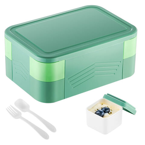 Portable 2 Layer Bento Lunch Box 1000ml Capacity For Work, School