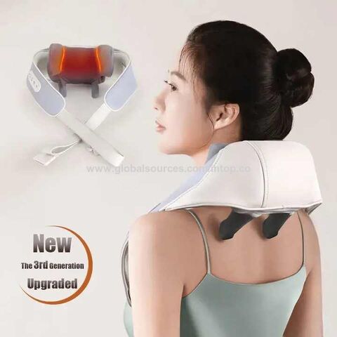 Electric Far Infrared Heating Pulse Shiatsu Neck Massager For Back