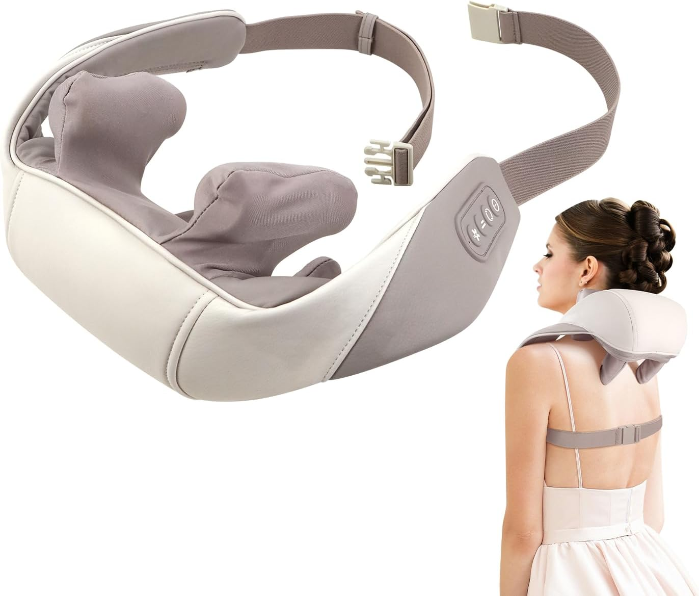 Neck Massager with Heat Cordless Deep Tissue Neck Massager for Pain Relief  Portable Electric Pulse Shoulder Massager with 12 Levels Smart Heated Neck  Relaxer for Women Men 