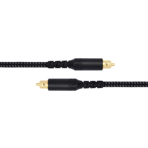 Digitales optisches Toslink-Audiokabel (bis zu 22,8 Meter, Glasfaserkabel, CL3-zertifiziert für die Installation in der Wand, 24K vergoldet)