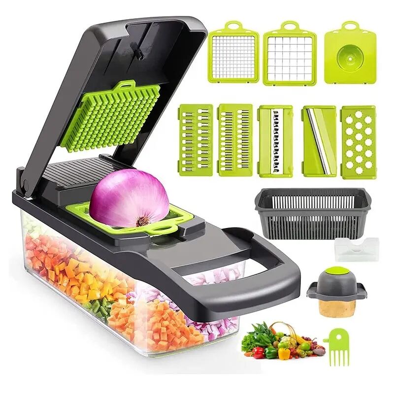 Nutrichopper Multi-Style Vegetable Slicer with Fresh-keeping container –
