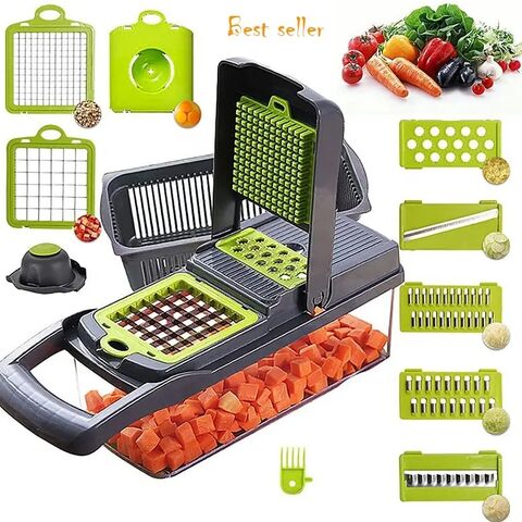 Nutrichopper with Fresh-keeping container Vegetable Chopper Onion Chopper  Egg Slicer - Chops, Slices, Cubes, Wedges Multi-purpose Food Chopper with