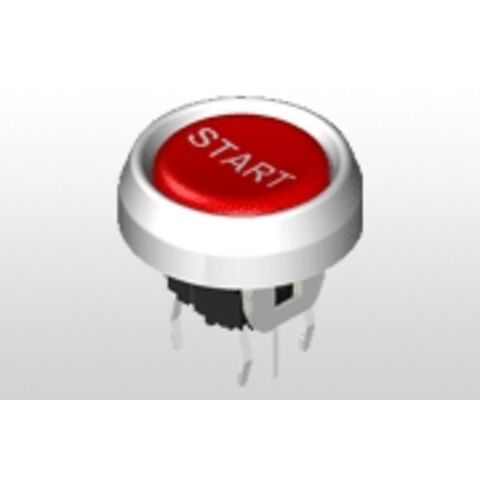 LED-Tastschalter, Kontaktbelastbarkeit 50mA, 12V DC, Durchschlagfestigkeit 250V AC/1 Minute, Hub 0,25mm, Lebensdauer 300.000 Zyklen