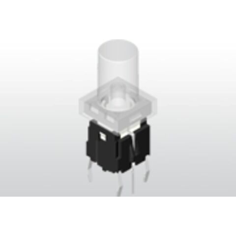 LED-Tastschalter, Kontaktbelastbarkeit 50mA, 12V DC, Durchschlagfestigkeit 250V AC/1 Minute, Hub 0,25mm, Lebensdauer 300.000 Zyklen