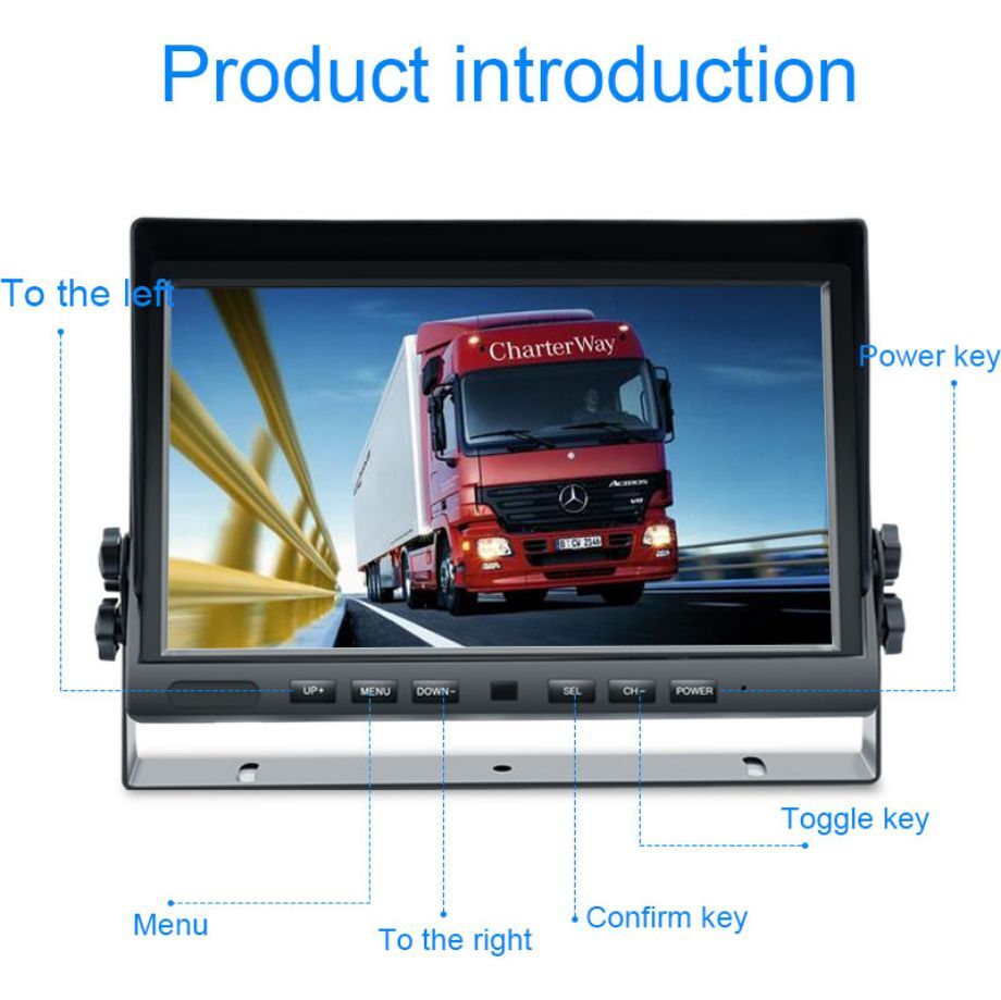 Buy Wholesale China 10 Inch Tft Lcd Screen Split Quad Car Monitor Dvr ...