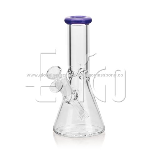 8 inch Glass Bong Hookah Water Pipe Smoking Beaker Bubbler Shisha Bongs + Bowl