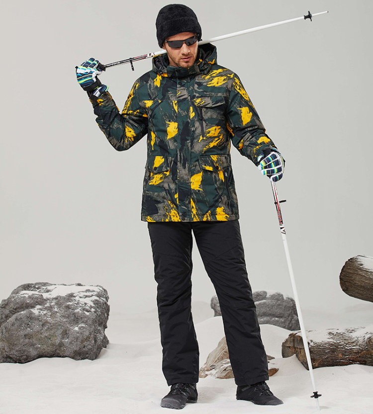 Snow Suit Winter Oversize Ski Suit Men Women Warm Windproof Waterproof Ski  Jacket Detachable Ski Pants Skiing Snowboarding Set